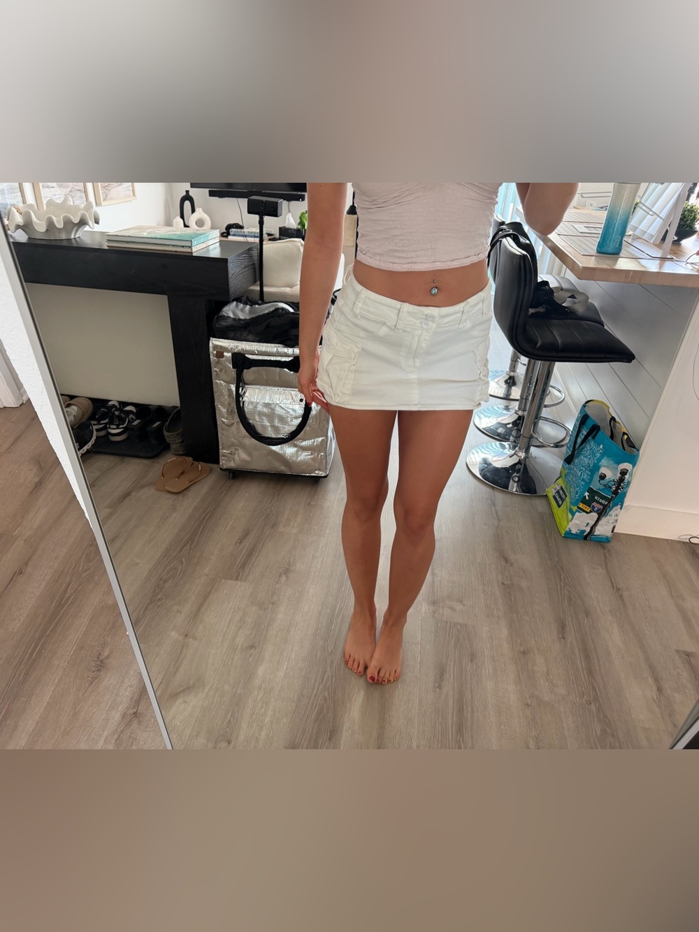 SHEIN White Mini Skirt